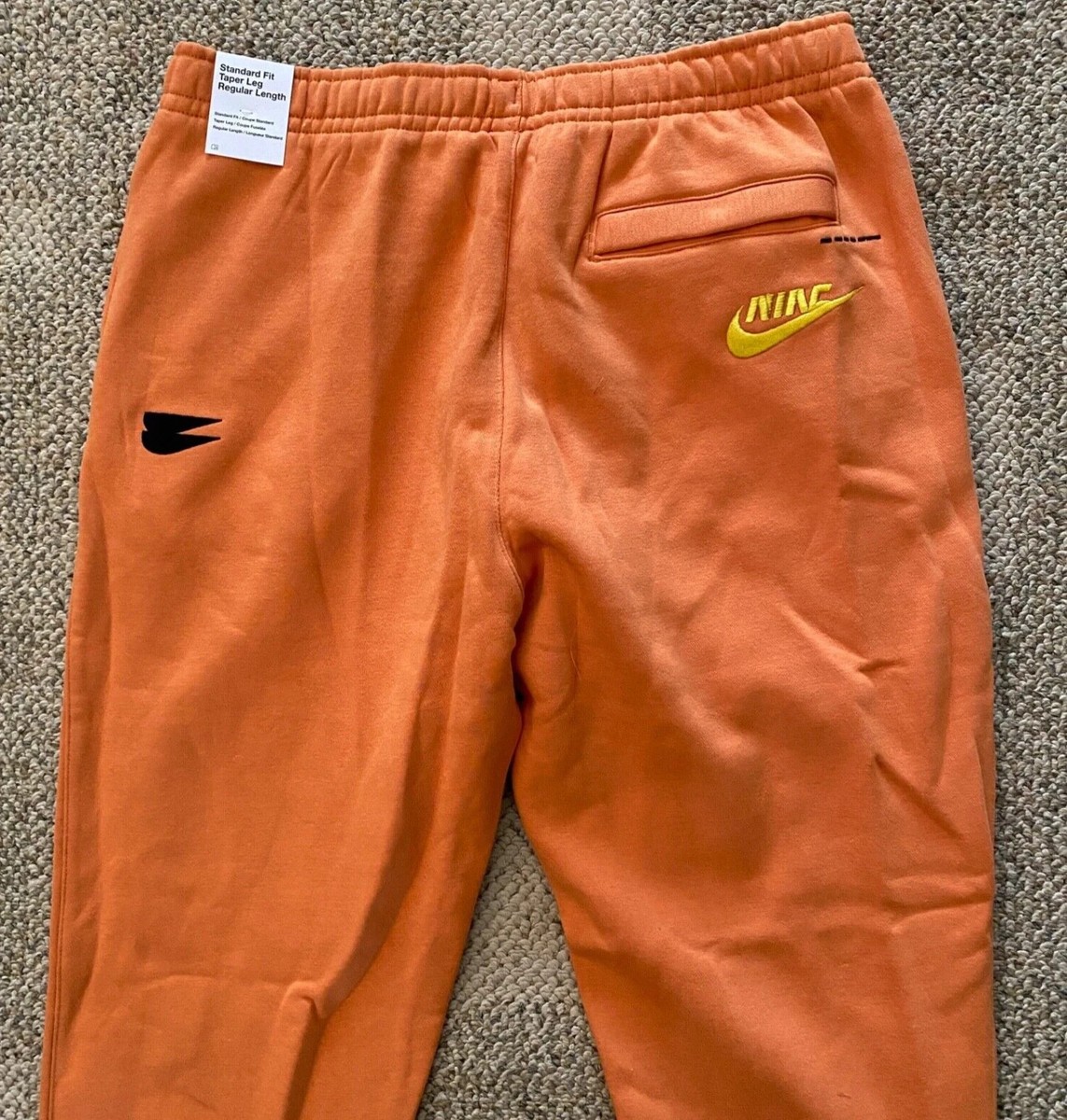 Nike NSW Essentials Fleece Pants Men's Medium Orange DM6871
