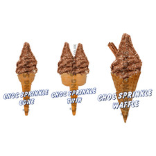 Choc Streusel Whippy Eistüte Aufkleber 3er Set - Single, Twin & Waffel
