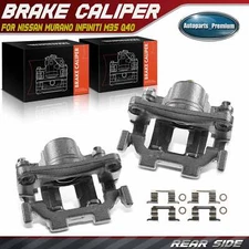 Pair Rear Brake Calipers with Bracket for Nissan Murano Pathfinder Infiniti QX60