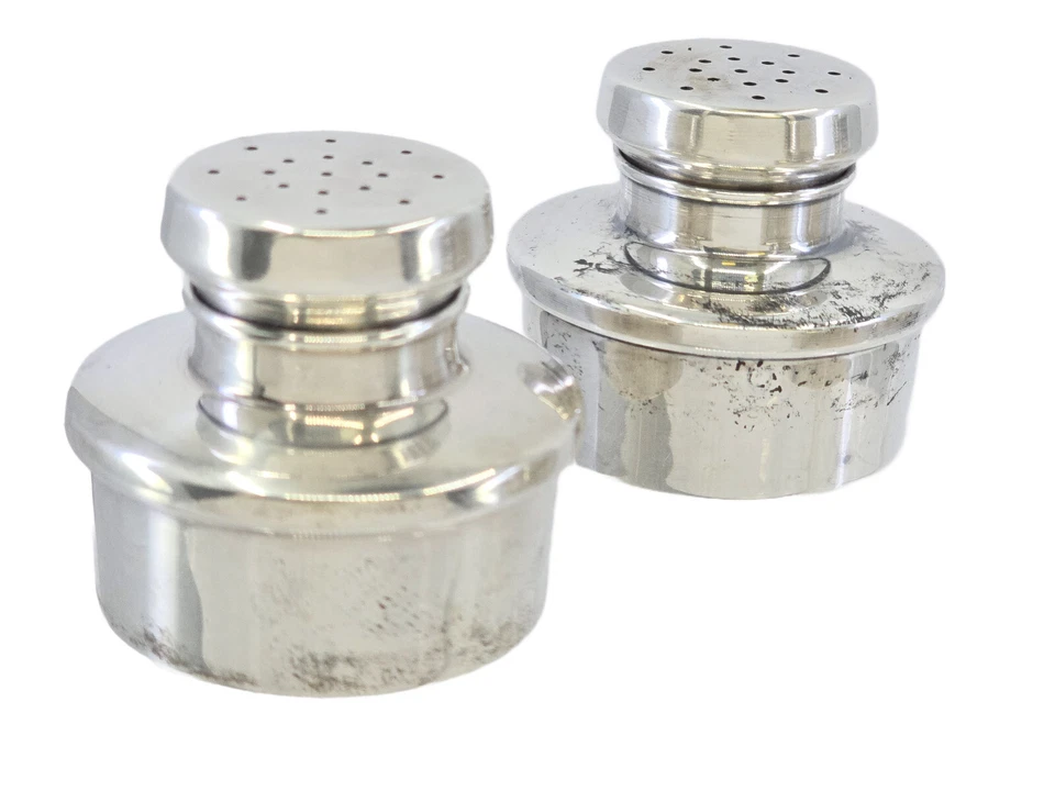 BALDWIN & MILLER 432 实心纯银复制品 PAUL REVERE 盐胡椒摇椅 — 第 3/4 张图片