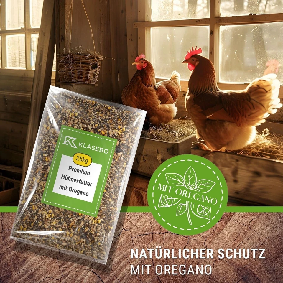25 kg Hühnerfutter Geflügelfutter Gänse Ente-Premium Legemehl PLUS mit Oregano - Bild 4 von 4