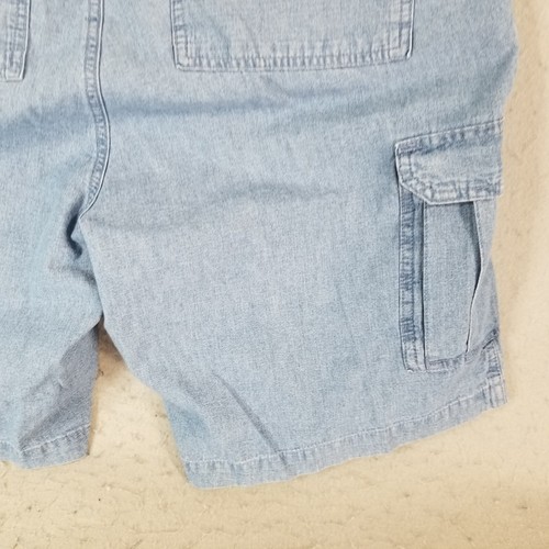 Weekender cargo hiking shorts men's 36x9 blue denim comfort waist outdoor retro - Picture 11 of 12