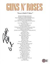 STEVEN ADLER SIGNED GUNS N' ROSES 'SWEET CHILD O' MINE' LYRIC SHEET BECKETT COA STEVEN ADLER SIGNED GUNS N' ROSES 'SWEET CHILD O' MINE' LYRIC SHEET BECKETT COA