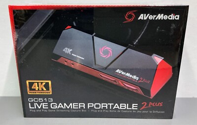 AVerMedia Live Gamer Portable 2 Plus Capture Card, 4K Pass-Through, 1080P Stream