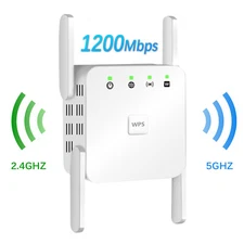 1200Mbps WiFi Range Extender Repeater Wireless Amplifier Router Signal Booster