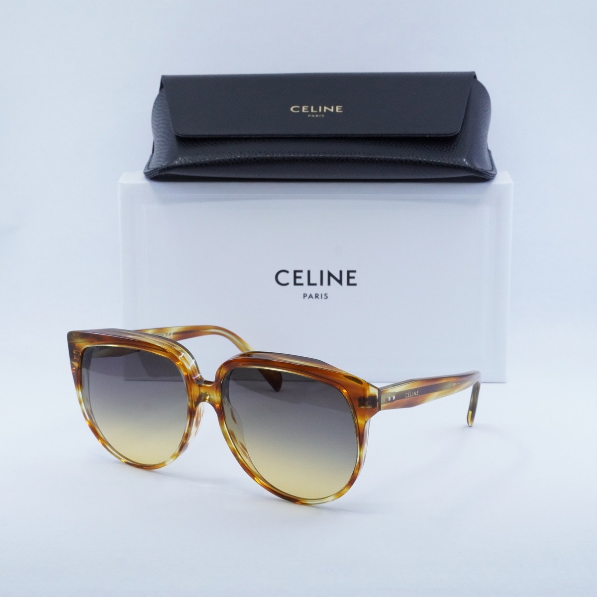 Celine Blonde Havana and Blue Sunglasses BLONDE HAVANA TRIOMPHE SUNGLASSES – Lord & Taylor main image 2