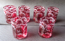 6 Schnapsgläser Rubinrot -