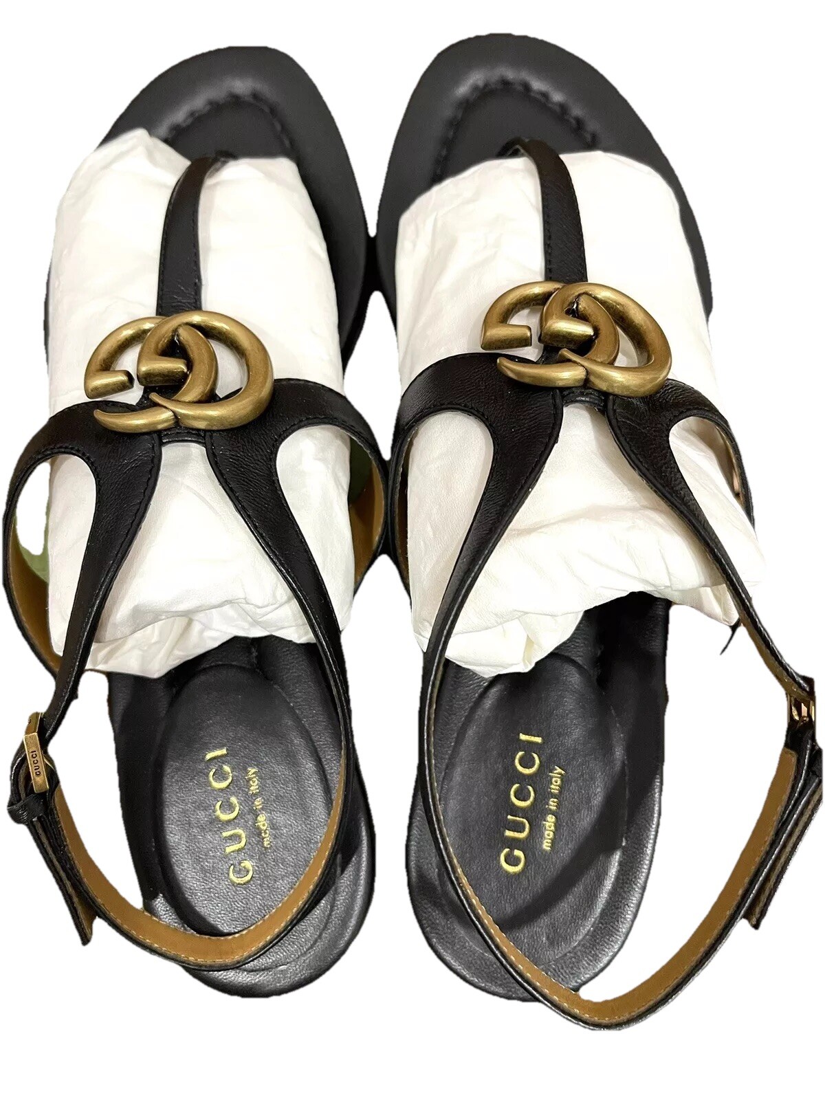 Authentic Gucci Sandals Double GG Thong Size 7 image 2