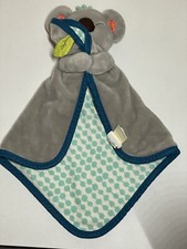 Baby Lovey B Toys Cuddly Gray Koala Bear Koko Dot Security Blanket 15" Battat