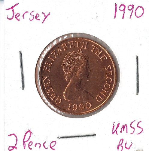 Coin Jersey 2 Pence 1990 KM55