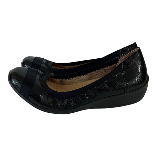 Life Stride Womens Black "Indigo" Round Toe Slip On Flats 8.5