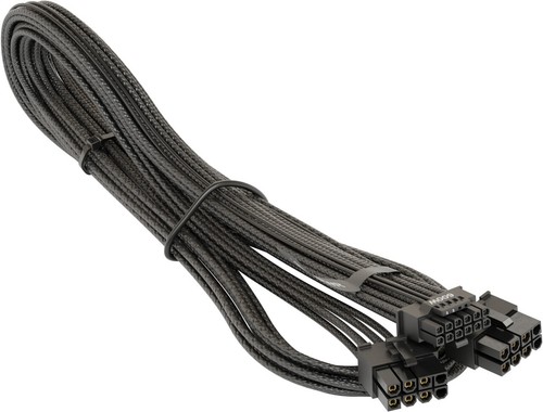 Seasonic 12VHPWR PCIe Adapter Kabel schwarz, 75cm - Afbeelding 2 van 4
