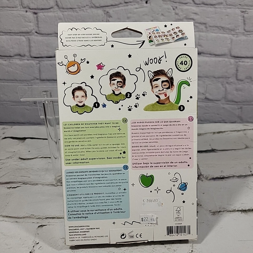 NUEVO Kit de pintura facial Snazaroo con guía maquillaje hasta 40 caras diferentes  Foto 4 de 4