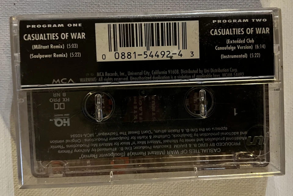 ERIC B & RAKIM Casualties Of War Rap Hip Hop Tape New York G-Funk 1992 - Imagem 2 de 2
