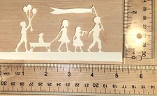   5 PARTY KIDS cardstock paper die cut embellishments