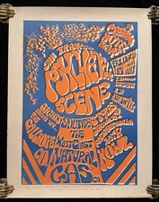 Psychedelic Scene West Coast Natural Gas Co. 1967 Palo Alto, CA Concert Poster