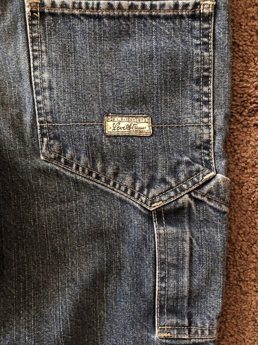 Children Levi Strauss & Co Jean Shorts Size 8 Reg Carpenter Style Jeans 8 Pocket - Picture 4 of 9
