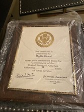 Social Security United States Government Retirement Plaque With Seal