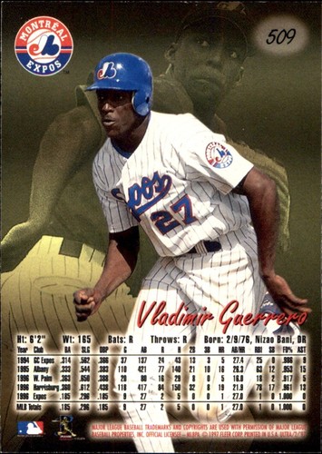 Vladimir Guerrero ⚾ Collection MLB AU CHOIX 1996 - 1999 EXPOSITIONS DE MONTRÉAL ⚾ SÉNATEUR - Photo 79 sur 203