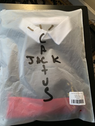Travis Scott McDonald's Cactus Jack Large Rugby Polo Brown/Red Authentic NEW - Picture 3 of 4
