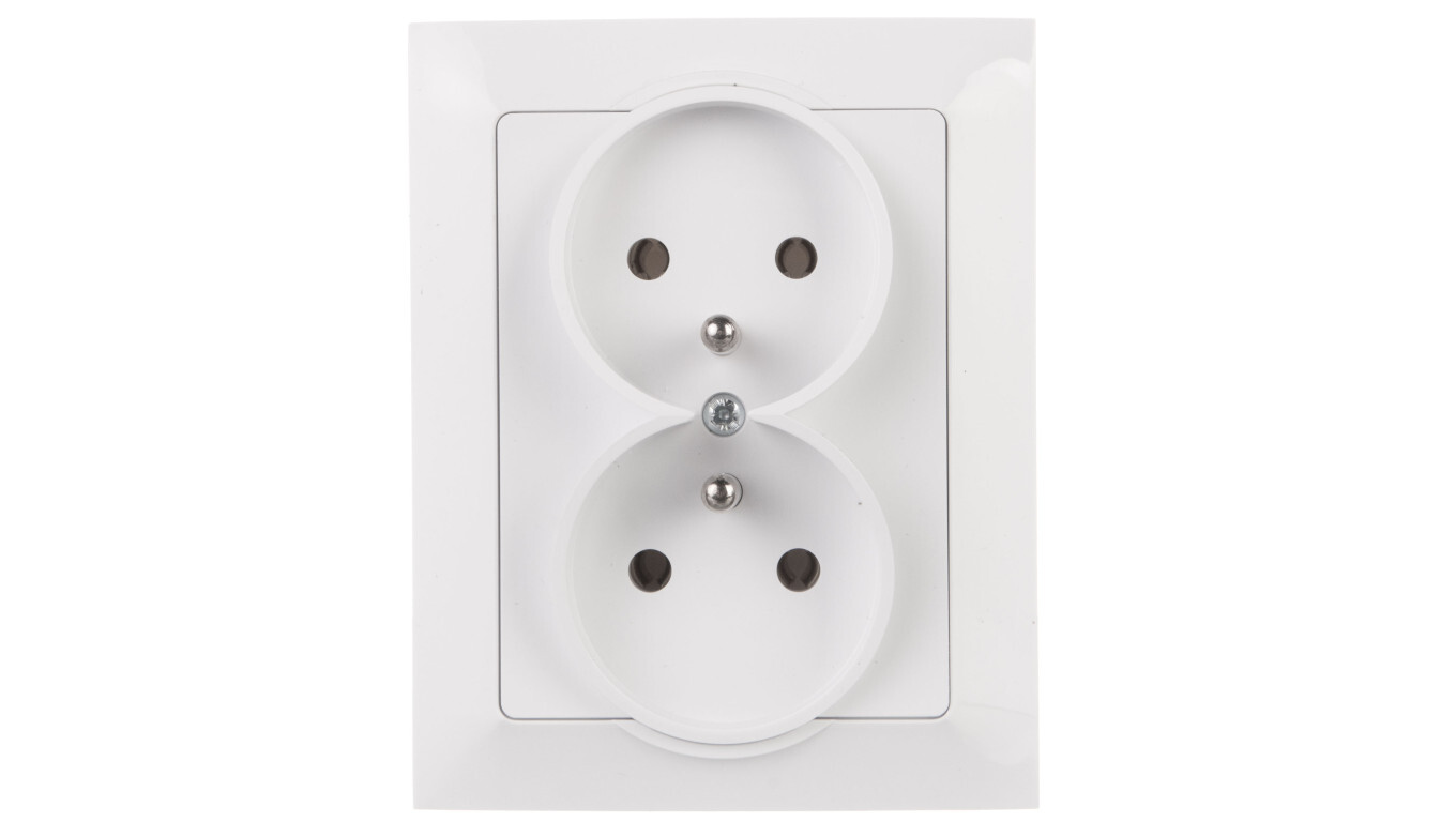 PREMIUM Double socket w/u white GPt-6 Pr /T2UK
