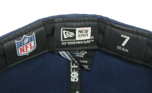 59Fifty New Era, Denver Broncos NFL, Manning Signature, Fitted Sz 7, Blue Orange - Picture 6 of 7
