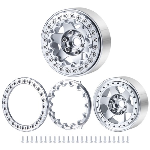 Ruota in alluminio 1,9" con anello beadlock esterno per 1/10 RC cingolato assiale SCX10 90046 - Foto 63 di 64