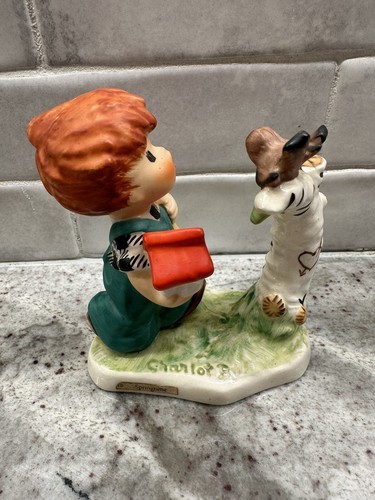 VTG Goebel Redheads Boy Making Birdhouse Hummel #10 Springtime Ceramic Figurine - Picture 2 of 15