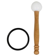 Finest Wooden Handle Crystal Singing Bowl Striker Mallet with Rubber Ring