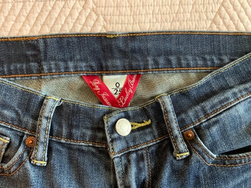 3 Lucky Brand Zoe Straight Jeans Women's Mid Rise dark Wash Denim size 25 - Bild 4 von 13