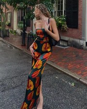 Reformation Frankie Silk Dress Daiquiri Genuine