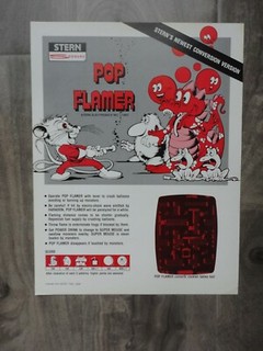 Pop Flamer Video Arcade Machine Flyer Original Stern Brochure
