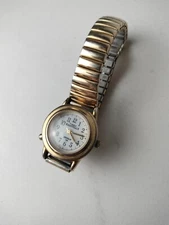 Vintage Timex Essentials Indiglo 30M Stainless Steel E4 Wind Up Watch