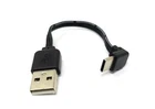 USB 3.1 Cable 13 CM Type C Plug To 2.0 Type A Plug Angle Flat Black