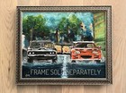 American Art Race Duel Cars Original Oil Painting 16x20” Fast Furious Home Decor