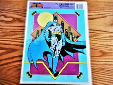Vtg Batman Golden Frame Tray Puzzle 1989 DC COMICS Rare Gotham Caped Crusader