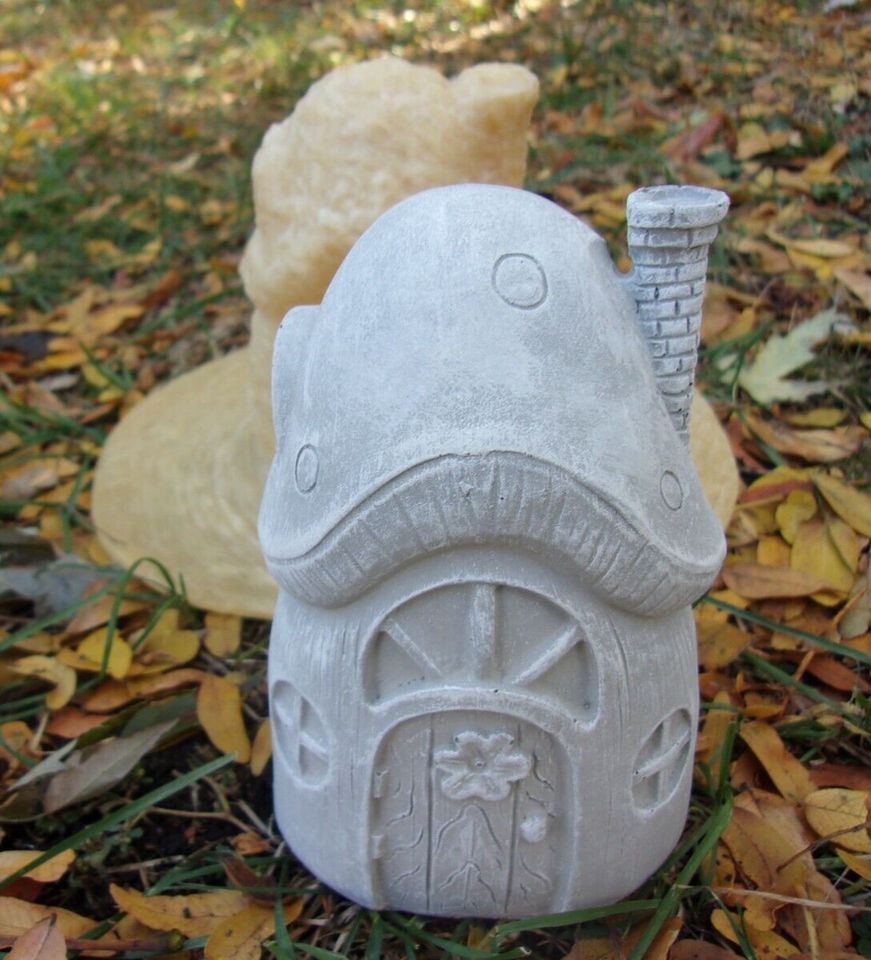 Latex mushroom fairy house mold plaster concrete cement mould 5"H x 3.5