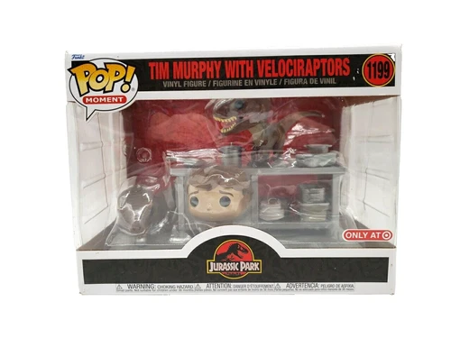 Funko Pop Velociraptors Tim Murphy 1199 Jurassic Park Movie Moment NEW Target 4"