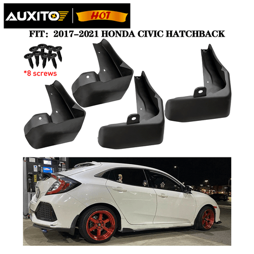 New Splash Guards Mud Flaps For 2017-2021 Honda Civic Sport Touring Hatchback EB - Picture 10 of 10