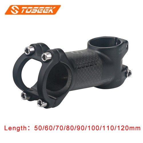 TOSEEK 10/17/25/35 Grad Vorbau 3K Carbon 60-110mm MTB Rennrad Lenker Vorbauten - Picture 9 of 21