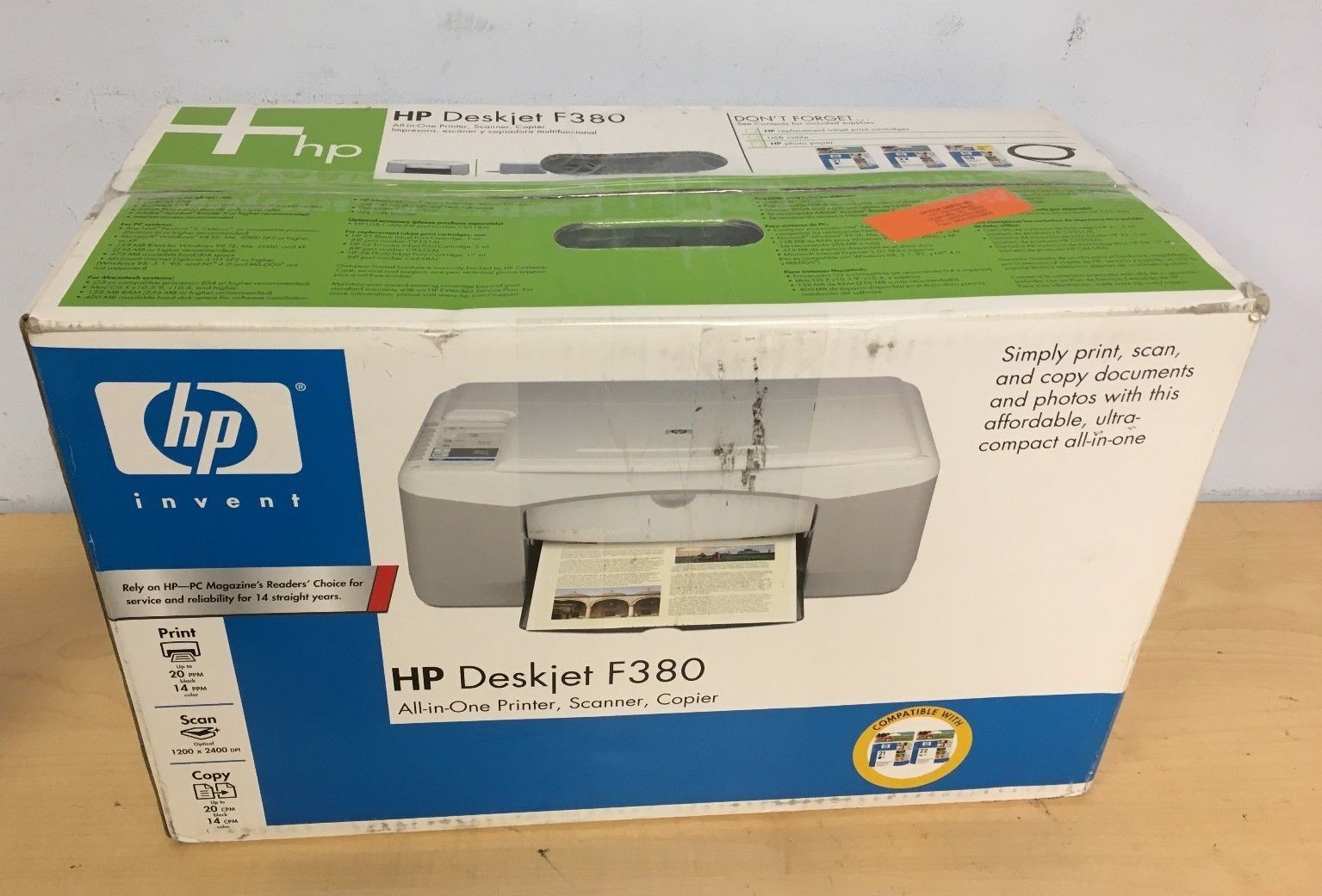 HP Deskjet F380 All-In-One Inkjet Printer | eBay. Manual Two-Sided Printing  ...