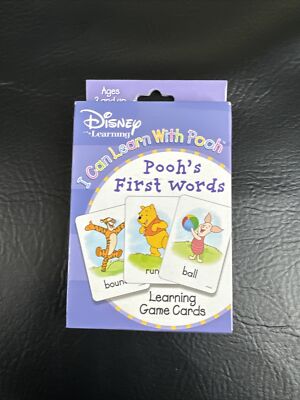 First Words Learning Game Flash Cards With Pooh Disney I can learn with Pooh