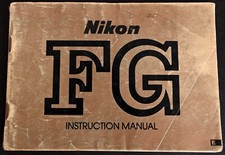 Original Nikon FG Camera User Manual 1982 Edition - Excellent