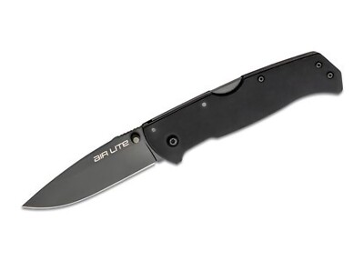 Cold Steel Air Lite Lock Folding Knife 3.5 AUS-10A Steel Blade Black G10 Handle