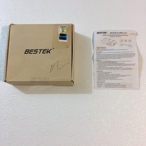 Bestek International 200W Travel Adapter & Power Converter ~ USB ~ MRJ201GU - Picture 7 of 8