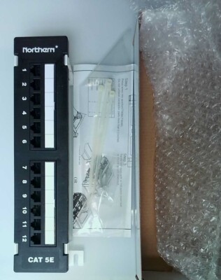 Northern 12 port patch panel NPP5E12PM (includes a free modular NPPMOD12PM )