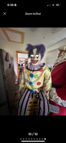 Spirit Halloween 2013 Thrashing Clown Animatronic Prop animated Gemmy Tekky htf - Picture 10 of 10