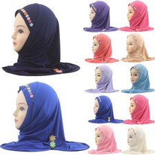 Amira One Piece Hijab Scarf Kids Girls Muslim Headscarf Wrap Pull On Wear 2-6Y