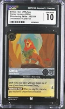 CGC 10 Gem Mint Lorcana Shimmering Skies Cold Foil Simba Son of Mufasa 192/204