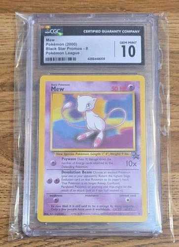 Pokémon Mew CGC 10 Gem Mint League Black Star Promo Non Holo  2000